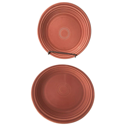 (2) New Vintage Fiesta Rose 9” Luncheon Plate Fiestaware Pink Lunch Salad Dish