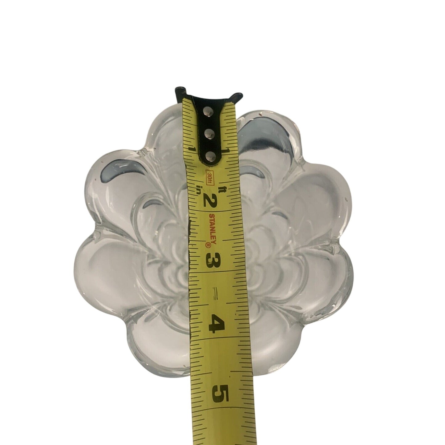 Toscana Bohemia Crystal Vase Layered Flower Petal Design Frosted Accents