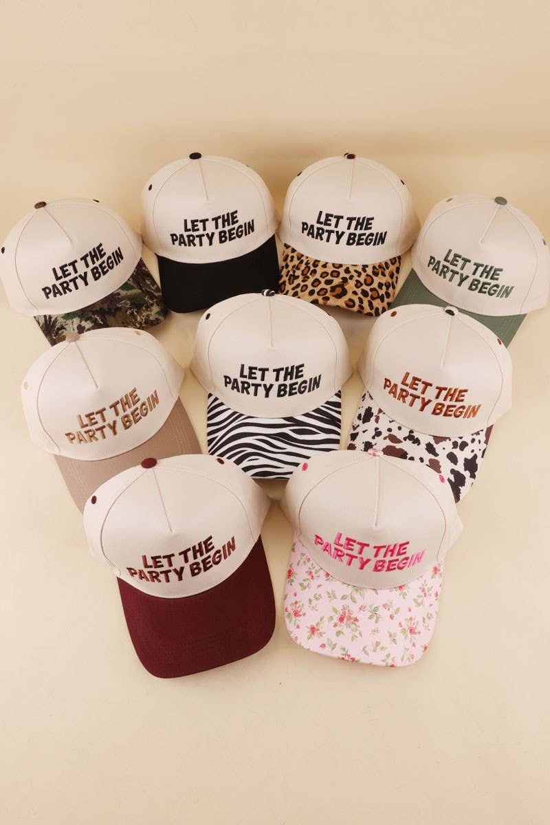 Let The Party Begin Two Tone Snapback Hat: DK FOREST / 1(ONE SIZE)