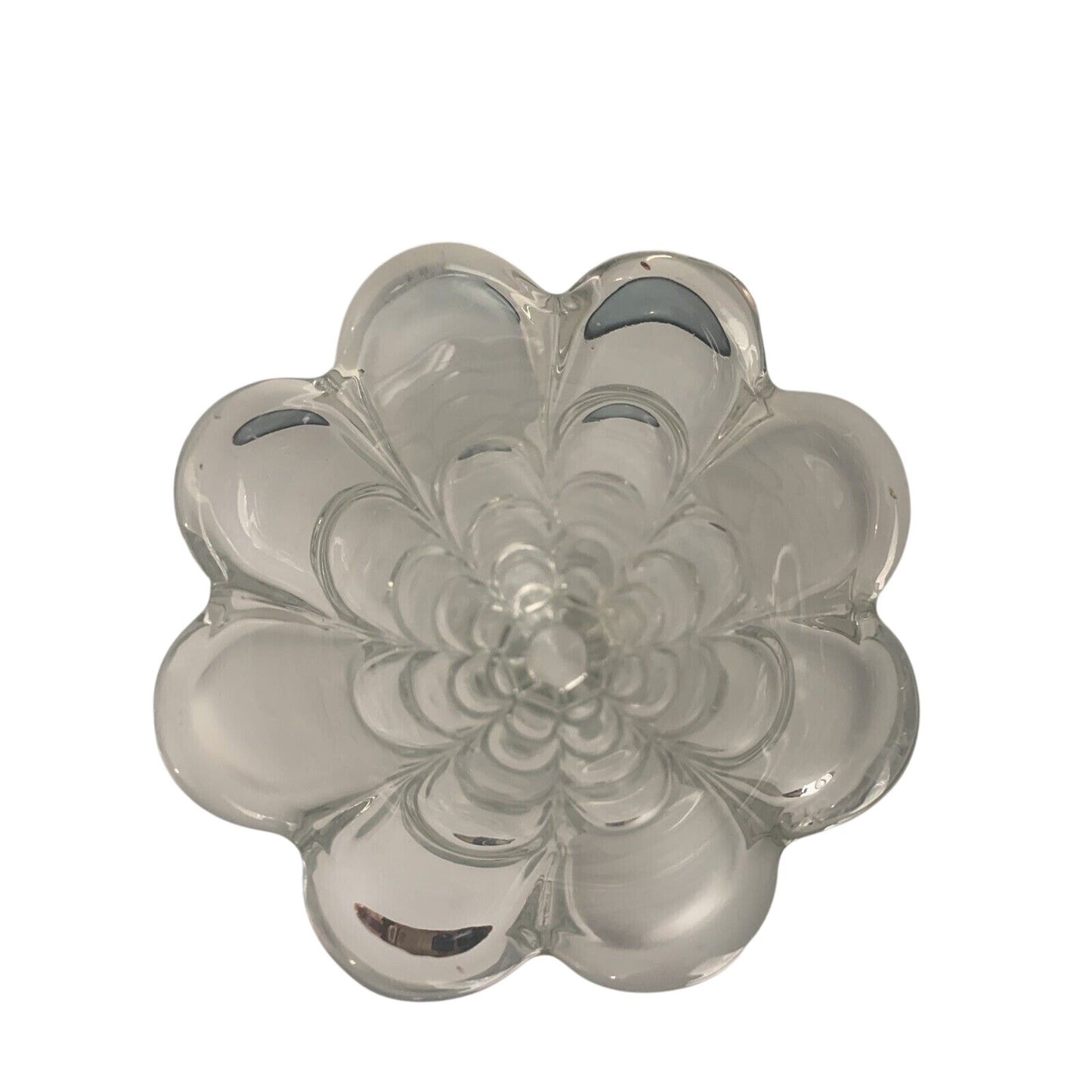 Toscana Bohemia Crystal Vase Layered Flower Petal Design Frosted Accents