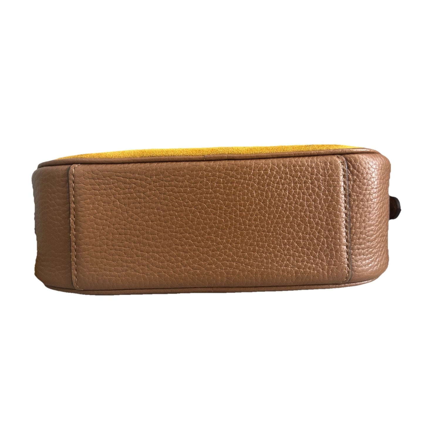 Kate Spade Kourtney Suede Leather Yellow Camera Bag Tassel Crossbody New Condition