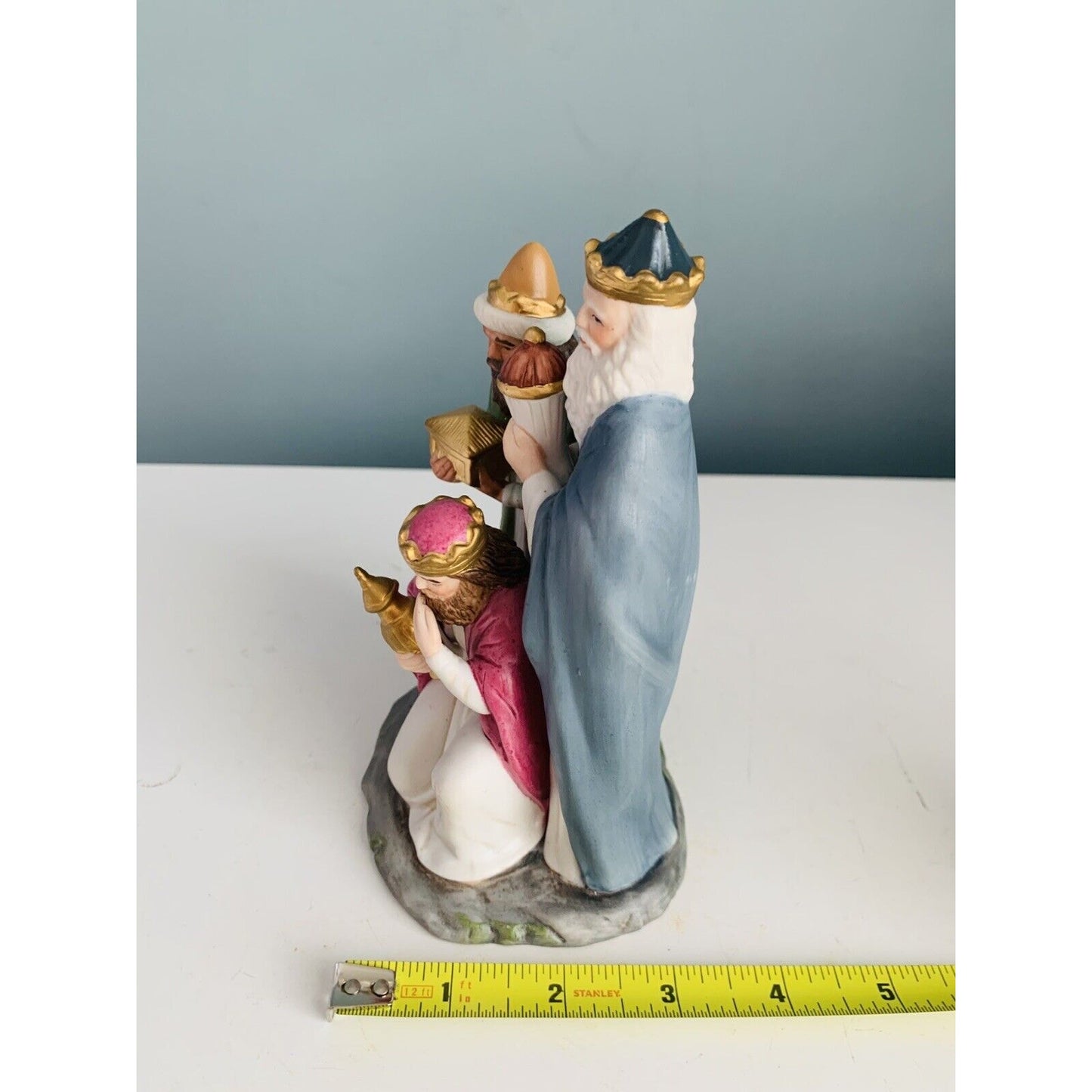Vintage Nativity 3 Three Wise Men 6 1/2" Figures By HomCo 1995 Christmas