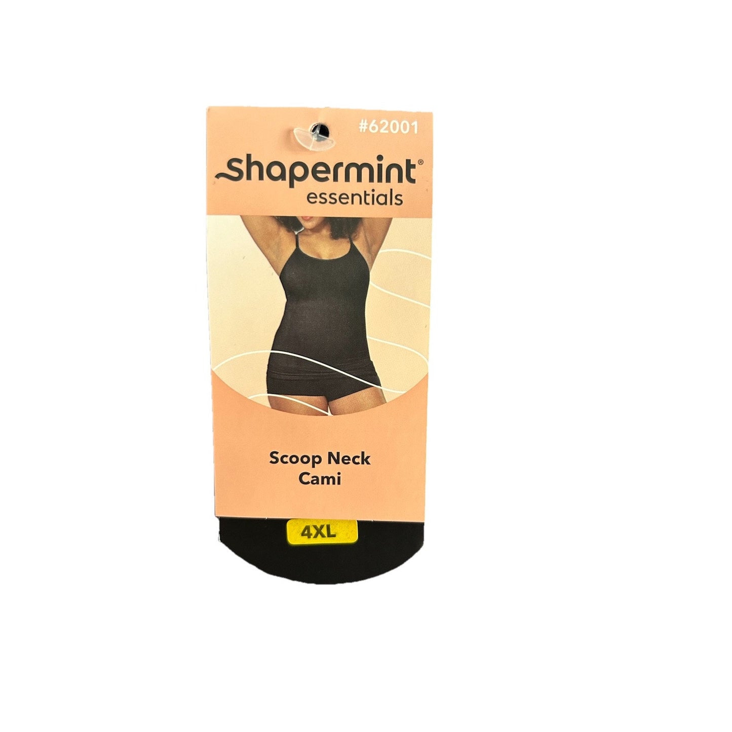 Shapermint Essentials All Day Every Day Scoop Neck Cami 4XL Black NEW 62001