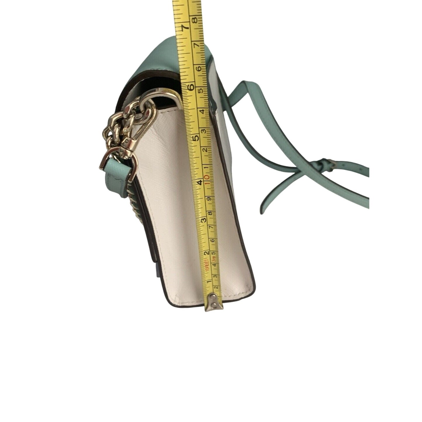 Kate Spade Carson Colorblock Convertible Crossbody Purse Aqua Poolside Gold New Condition