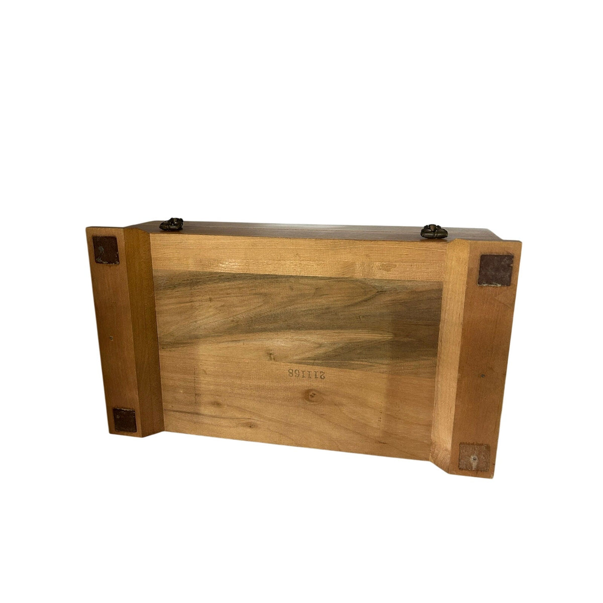 Wooden Jewelry Box 16” Drawers Ring Holder Teal Velvet Interior