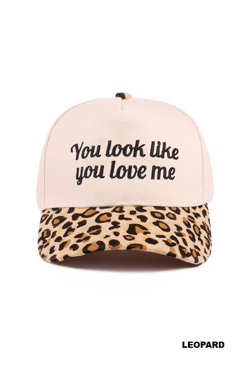 You Look Like You Love Me Two Tone Canvas Cotton: LEOPARD / 1(ONE SIZE)