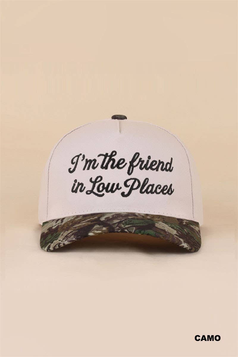 I'm The Friend In Low Places Two Tone Snapback Hat: DK FOREST / 1(ONE SIZE)