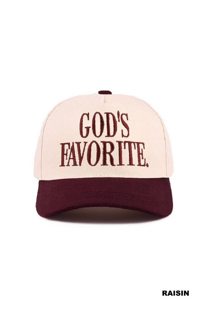 God's Favorite Two Tone Canvas Cotton Cap: FLORAL / 1(ONE SIZE)
