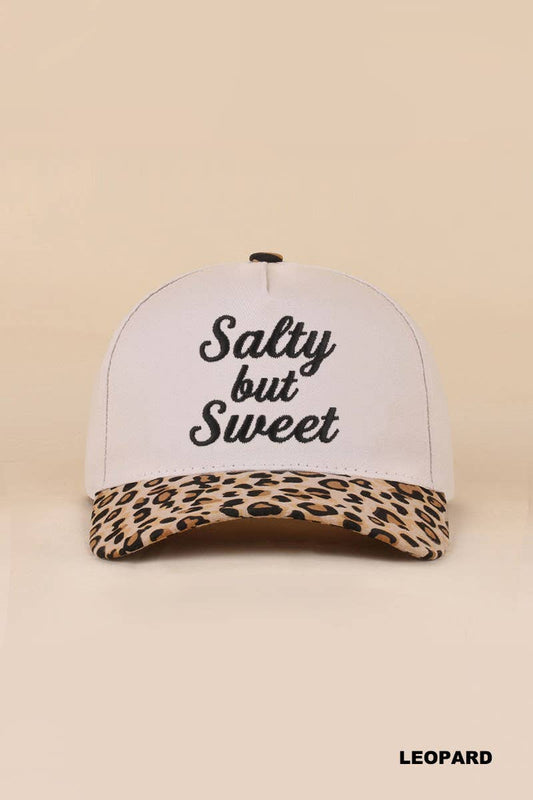 Salty But Sweet Two Tone Snapback Hat: LEOPARD / 1(ONE SIZE)