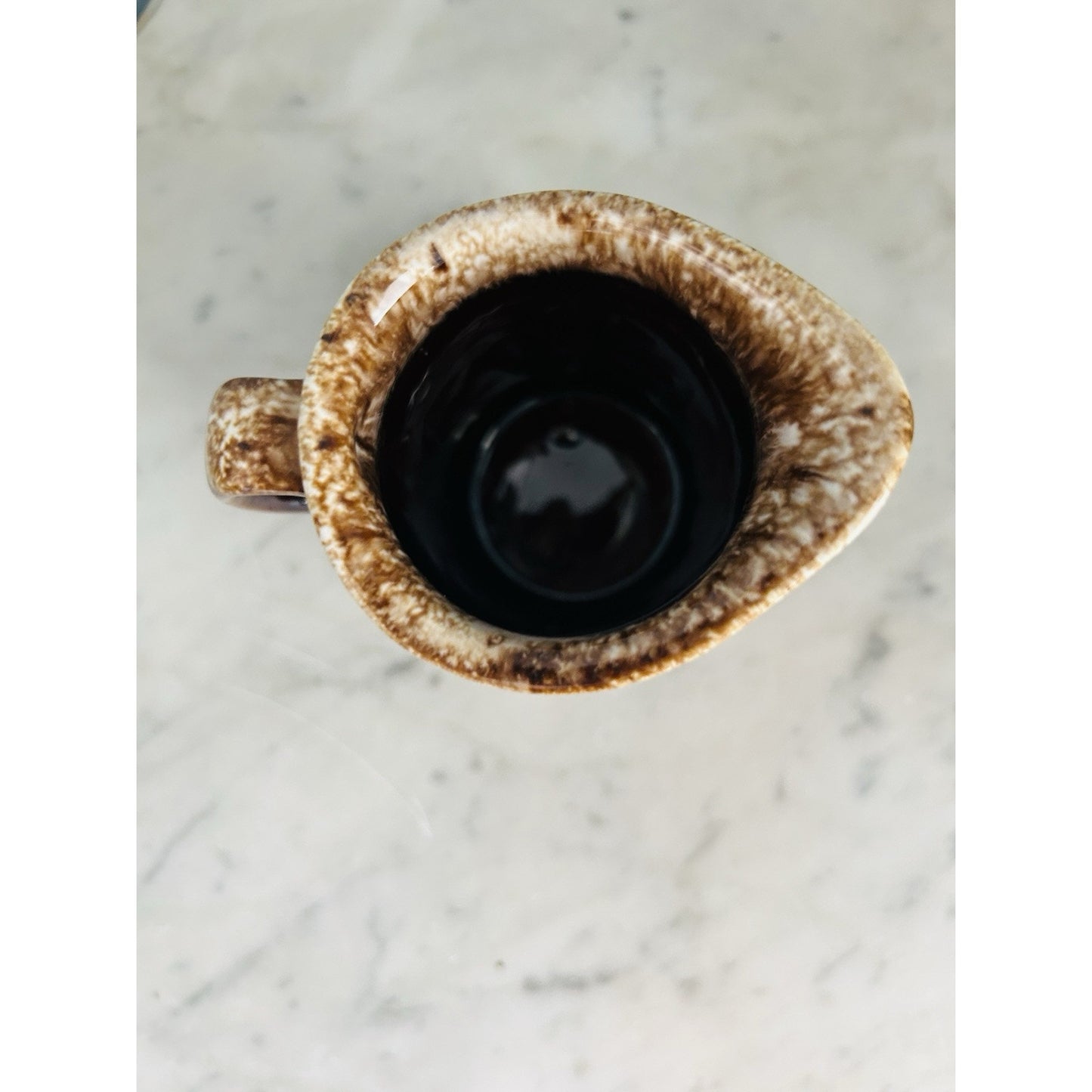 Vintage Hull Pottery Brown Drip Glazed Creamer USA Oven Proof 4.5” Tall Vase