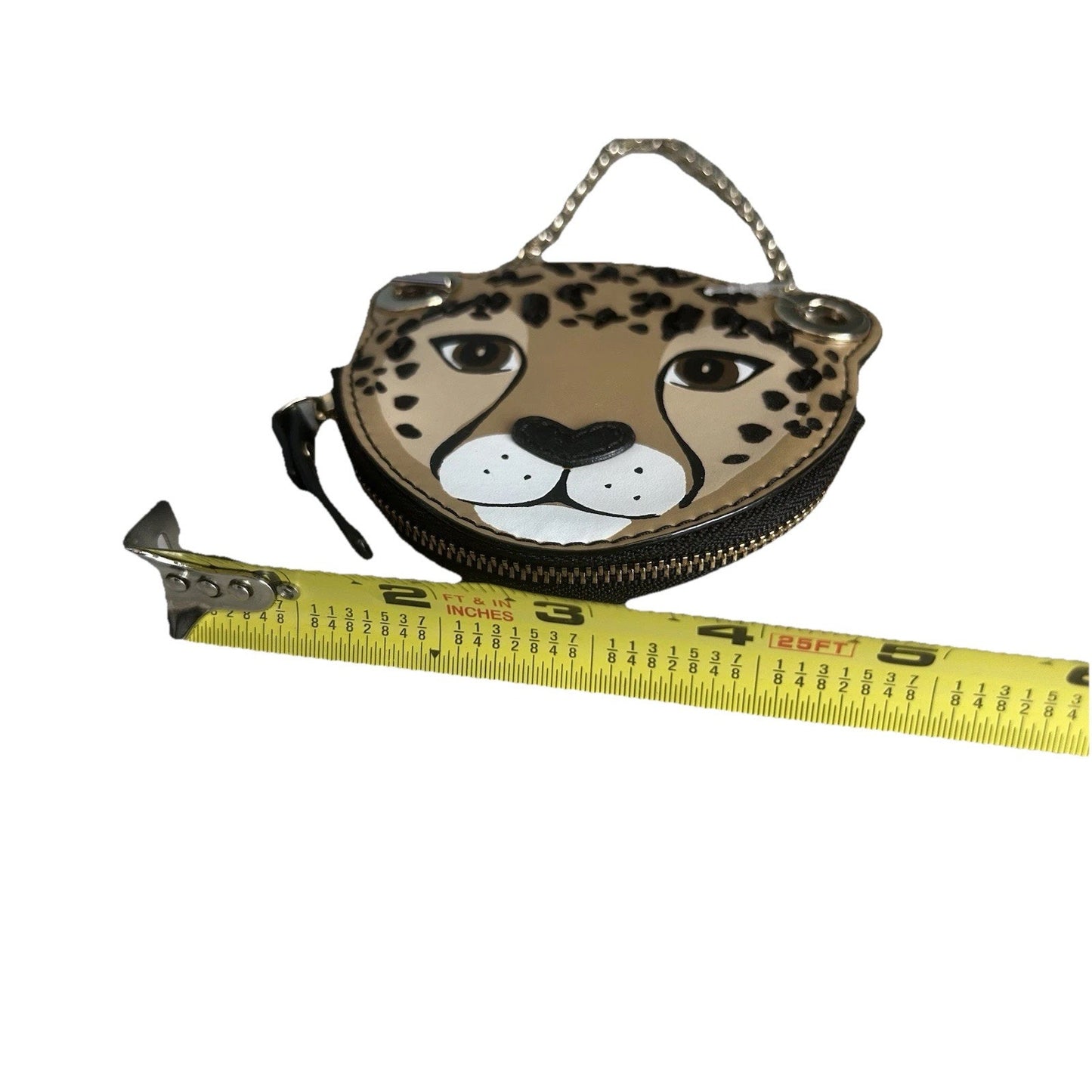 Kate Spade Leopard Coin Purse Novelty Run Wild Black Jewel Wristlet Red Rose New