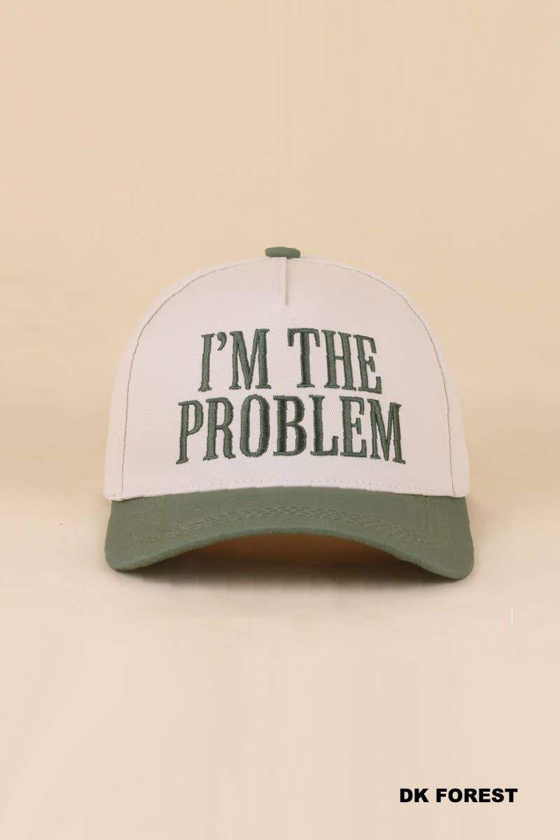 I'm The Problem Two Tone Snapback Hat: FLORAL / 1(ONE SIZE)