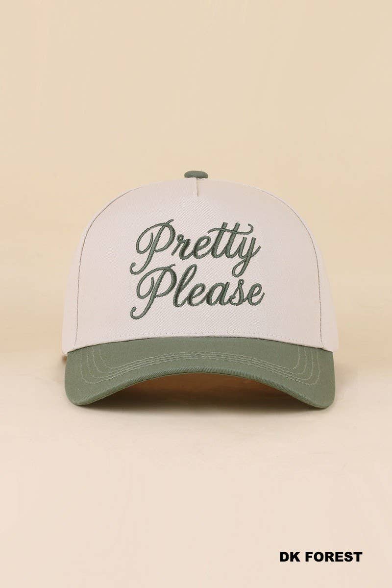 Pretty Please Two Tone Snapback Hat: FLORAL / 1(ONE SIZE)