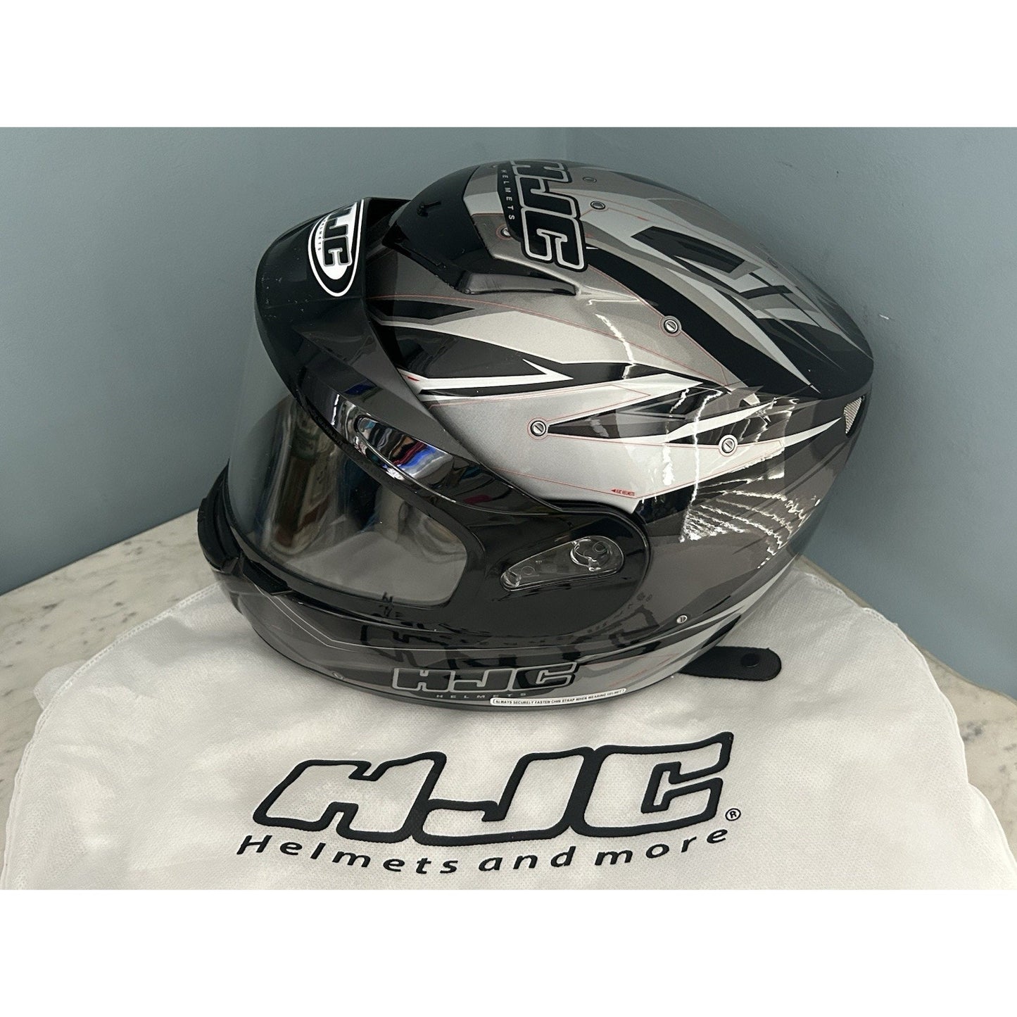 HJC CS-R2 Adult Small Full-Face Motorcycle Snowmobile Helmet Black HJ-09D New
