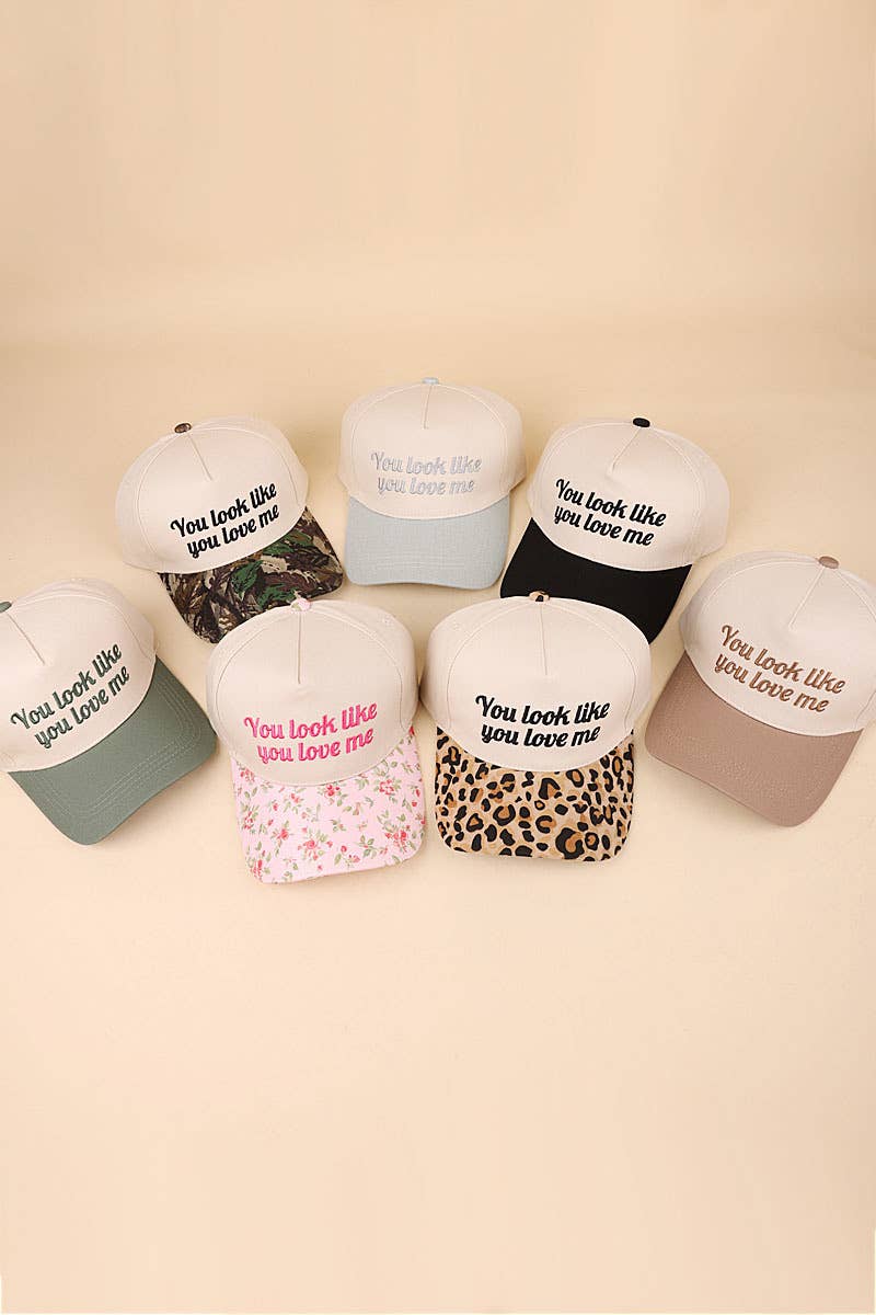 You Look Like You Love Me Two Tone Canvas Cotton: LEOPARD / 1(ONE SIZE)