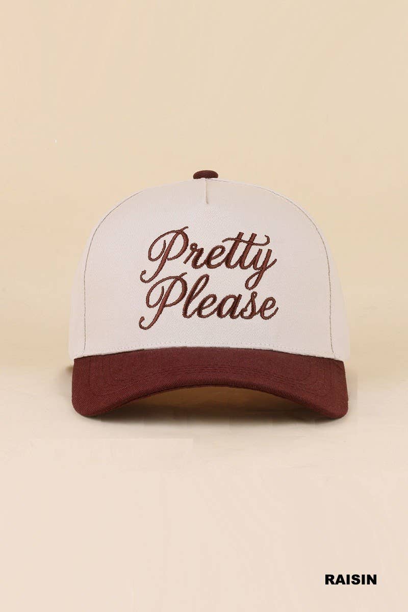 Pretty Please Two Tone Snapback Hat: FLORAL / 1(ONE SIZE)