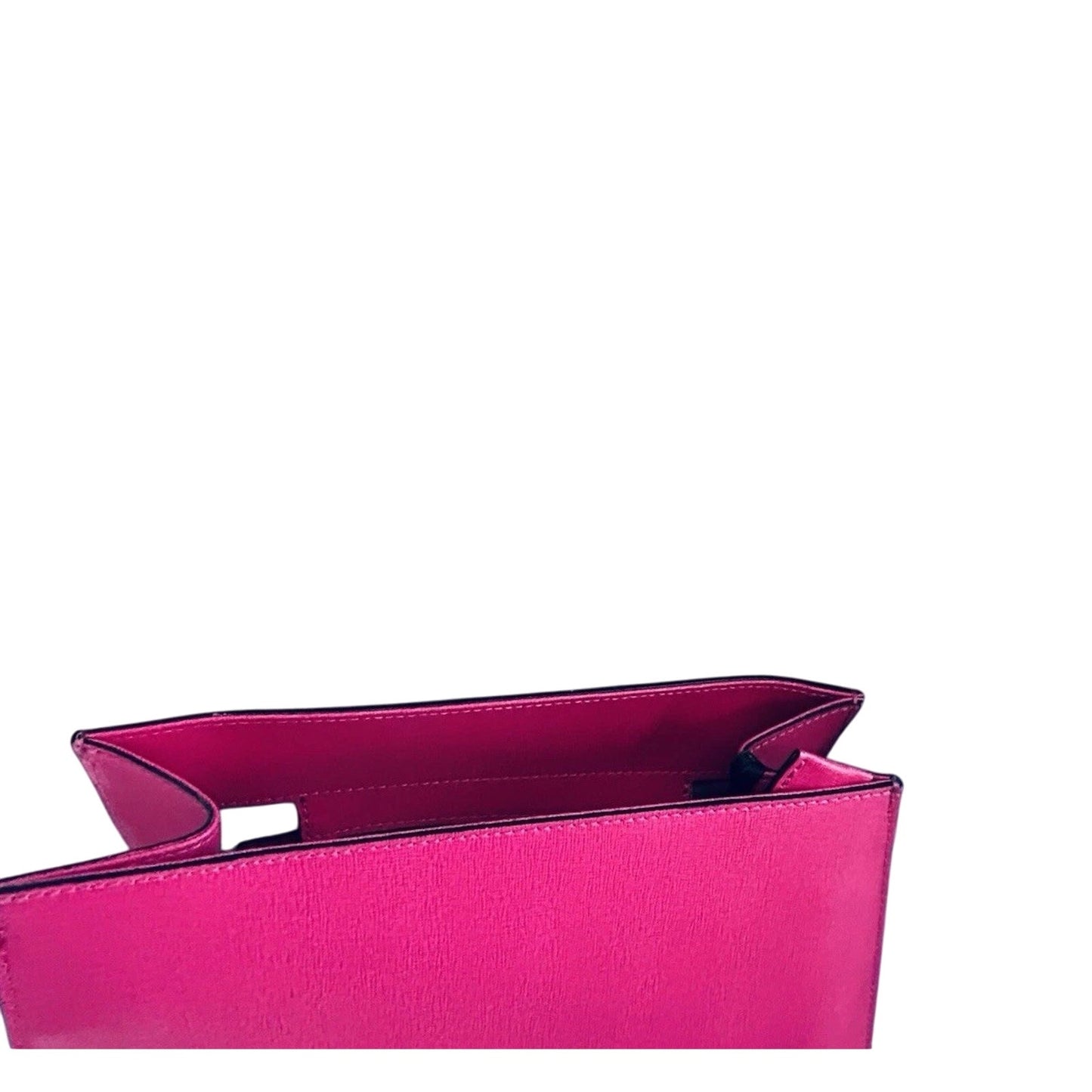 Gianni Chiarini Dua Handbag Hot Pink Leather One Handle Bag Italy Metallic