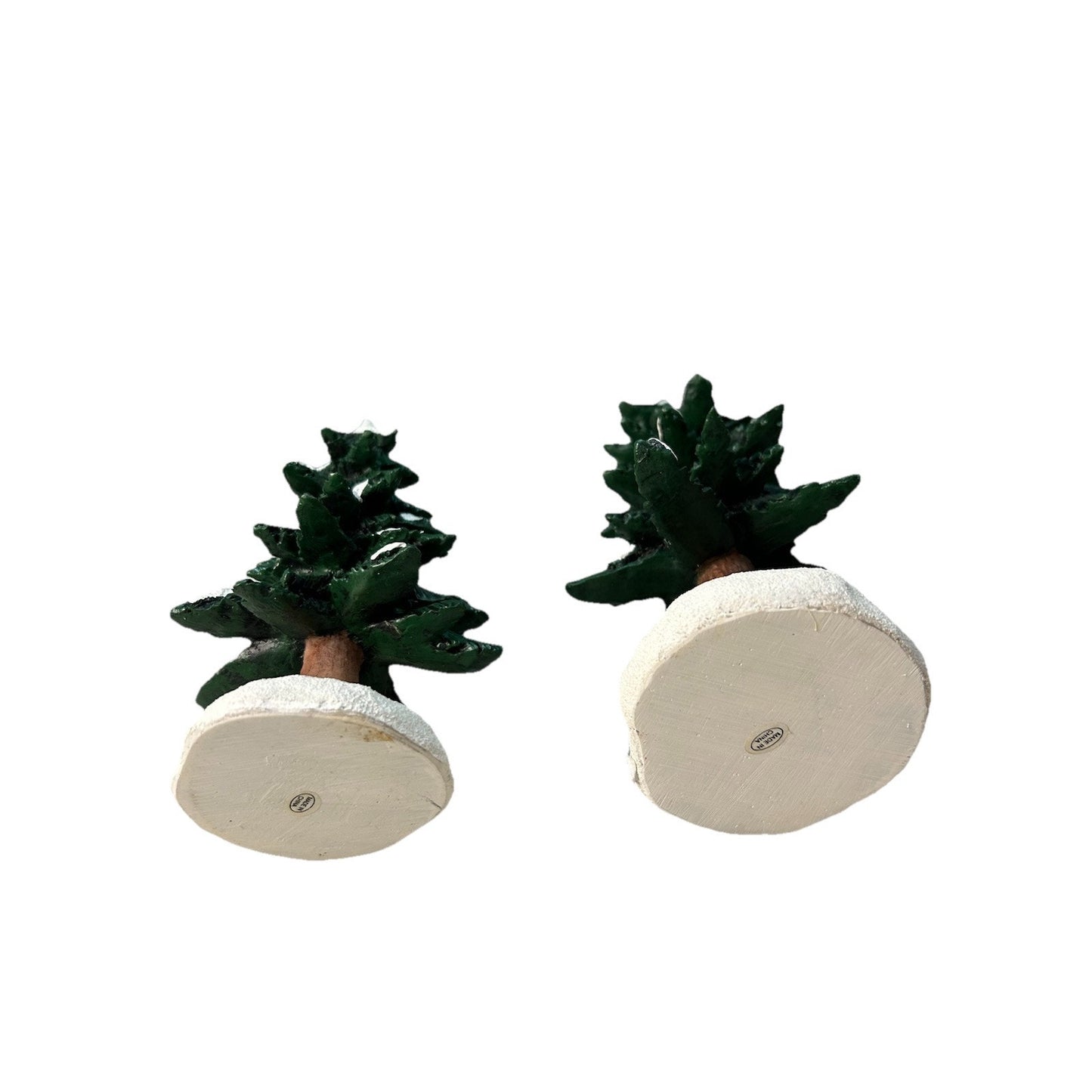 St Nicholas Square Village Collection 6" & 8" Pine Trees Hand Painted w/ Box
