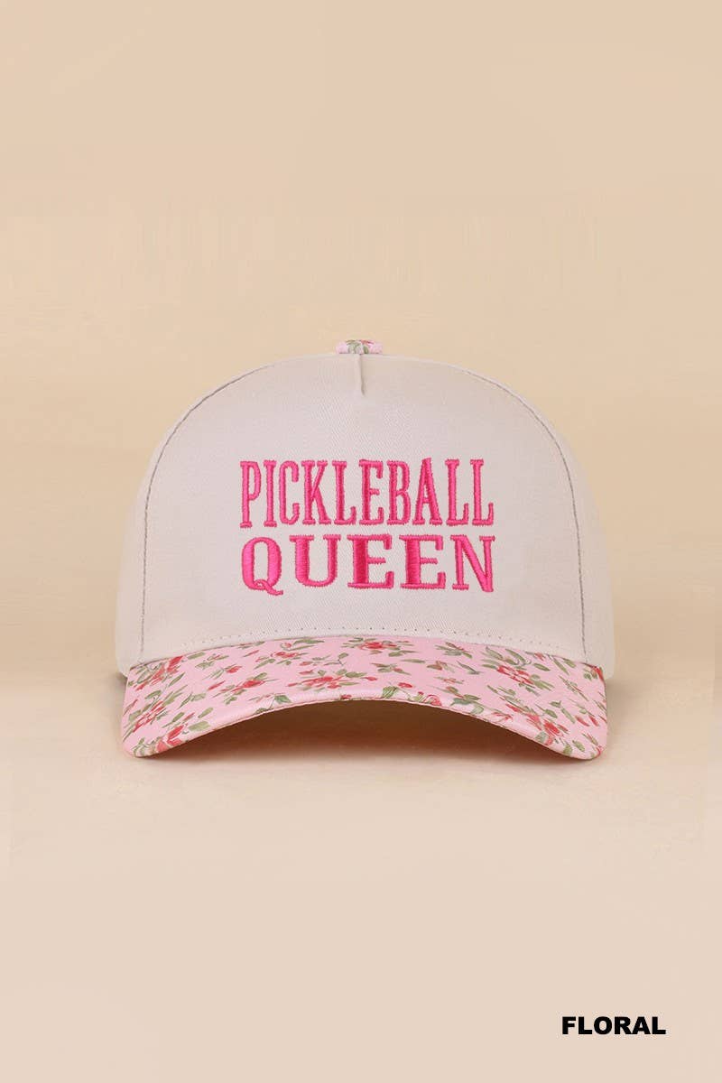 Pickleball Queen Two Tone Snapback Hat: LEOPARD / 1(ONE SIZE)