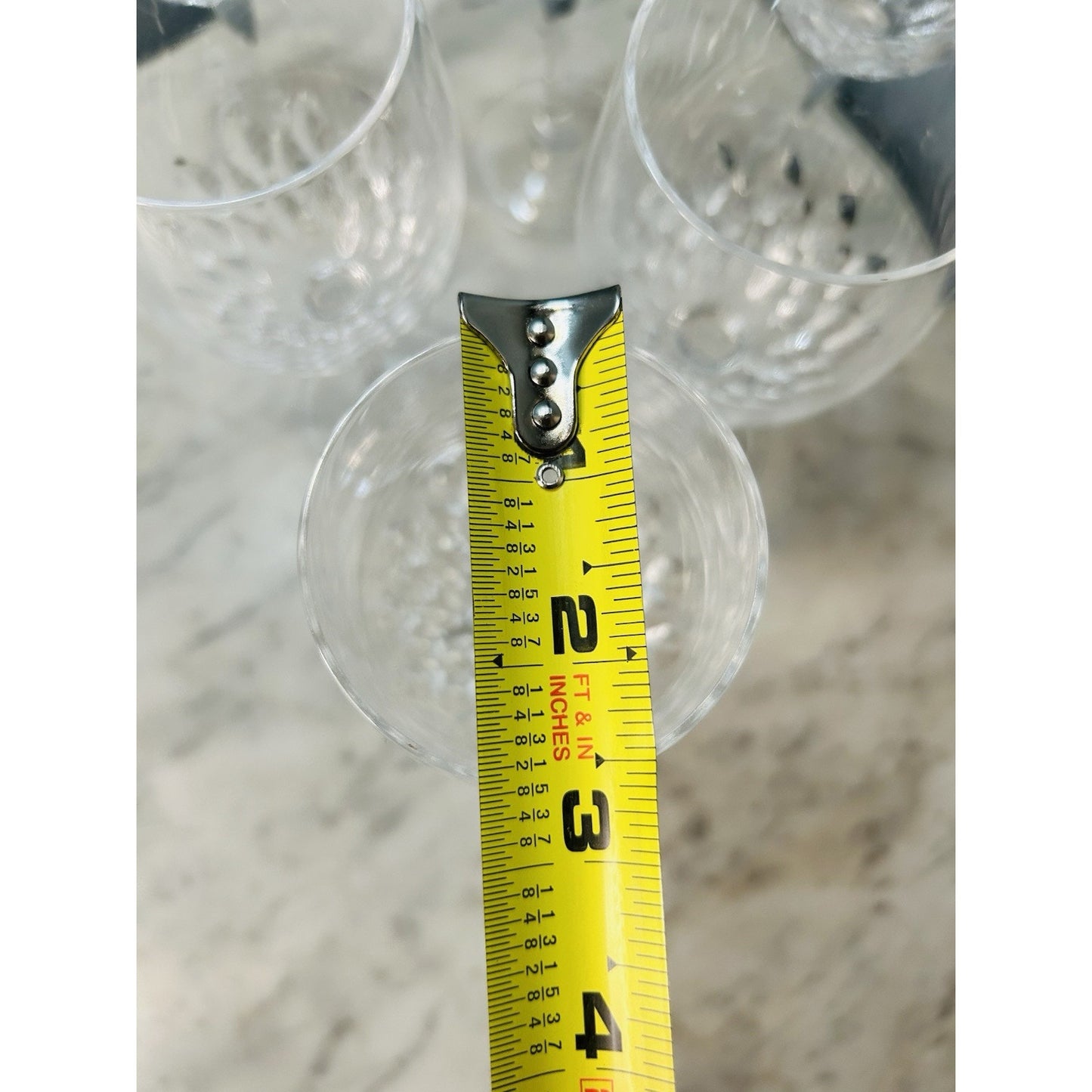 6 Cristal D’Arques-Durand Capella Crystal 8” Wine Glasses Water Goblets Vintage