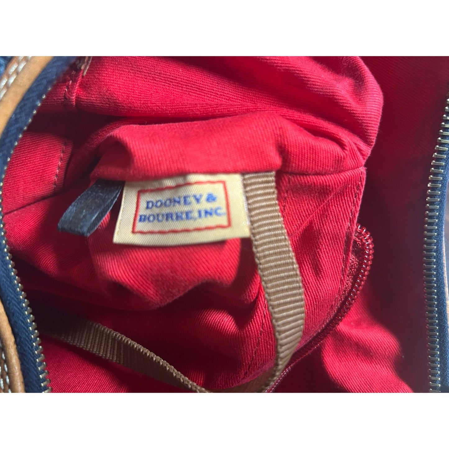 Dooney & Bourke Erica 90s Hobo Bag Snake Embossed Navy Blue Leather Suede Purse