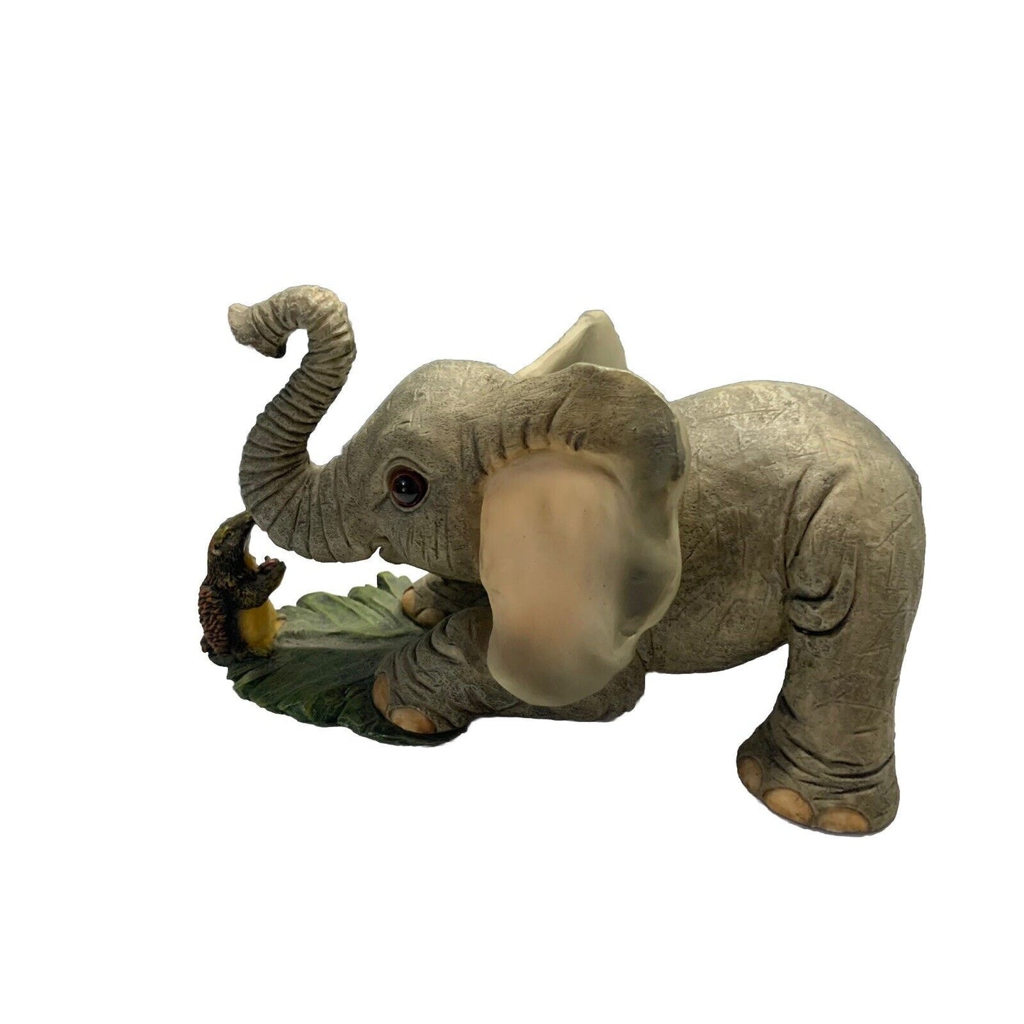 Tuskers Baby Elephant playing with Friend Figurine Sloth Large Ears Vintage