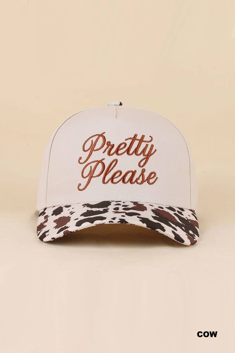 Pretty Please Two Tone Snapback Hat: FLORAL / 1(ONE SIZE)