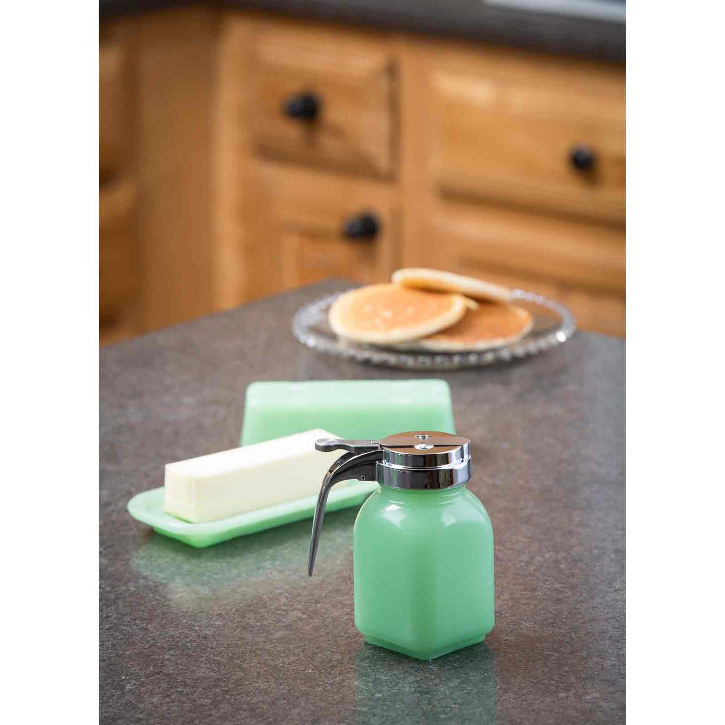 Jadeite Glass Collection 6 oz Syrup Dispenser