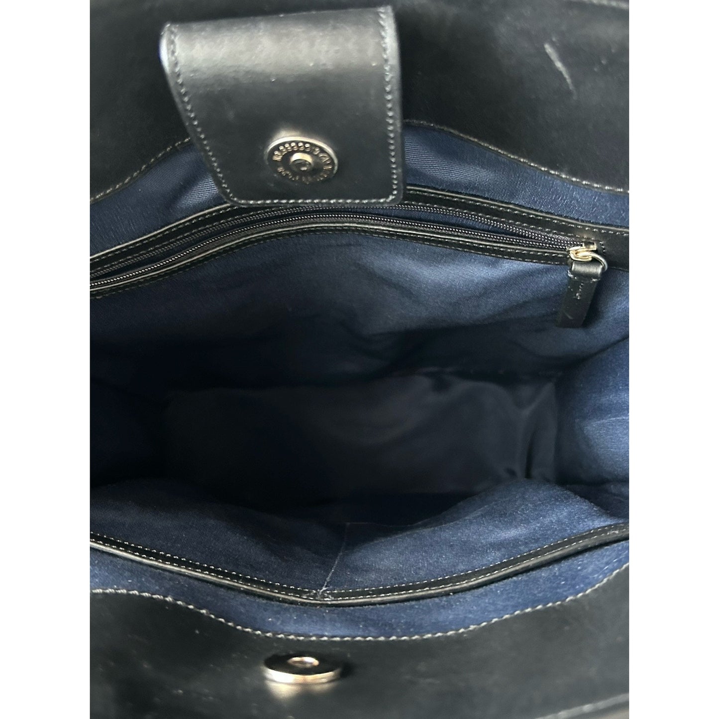 EUC Cole Haan Black Vestry Magazine Leather Tote Bag Handbag