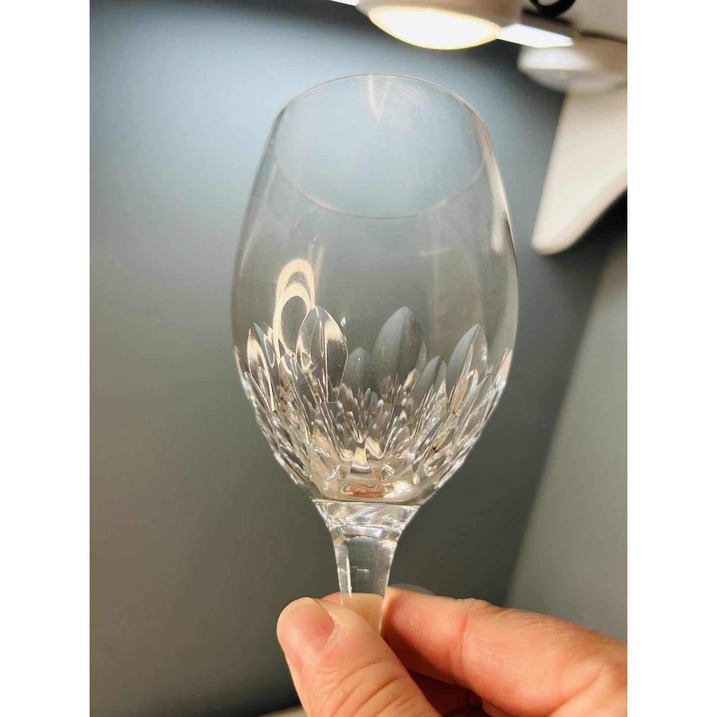 6 Cristal D’Arques-Durand Capella Crystal 8” Wine Glasses Water Goblets Vintage