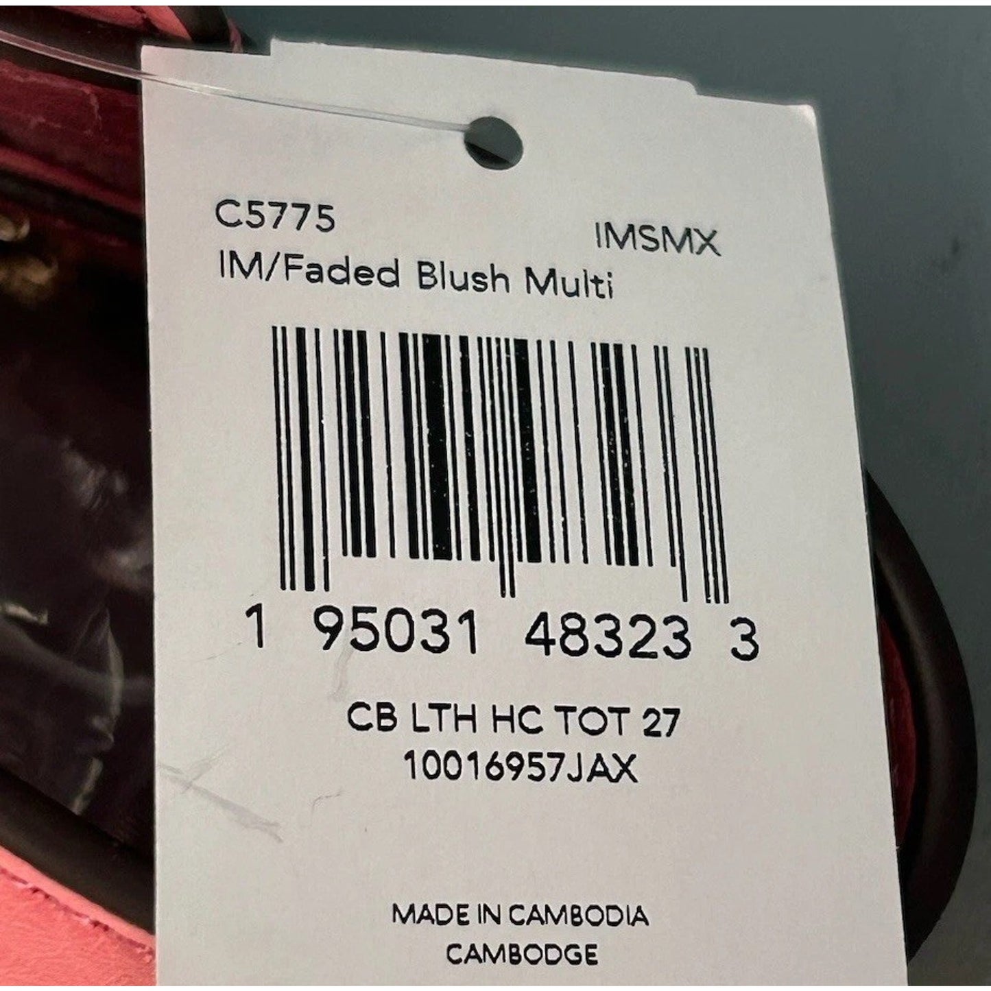 Coach Leather Tote 27 Bag Pink Peach Fading Blush C5775 Horse Carriage Colorblock Peach