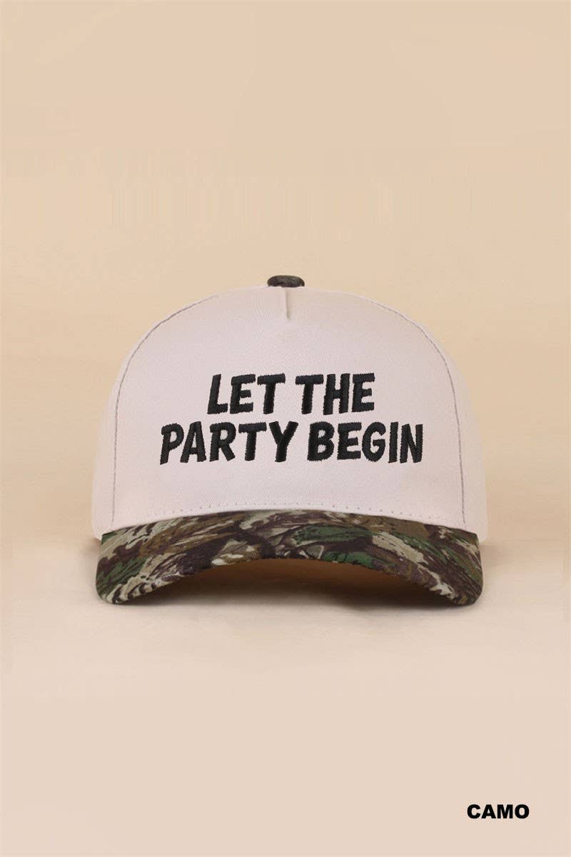 Let The Party Begin Two Tone Snapback Hat: DK FOREST / 1(ONE SIZE)