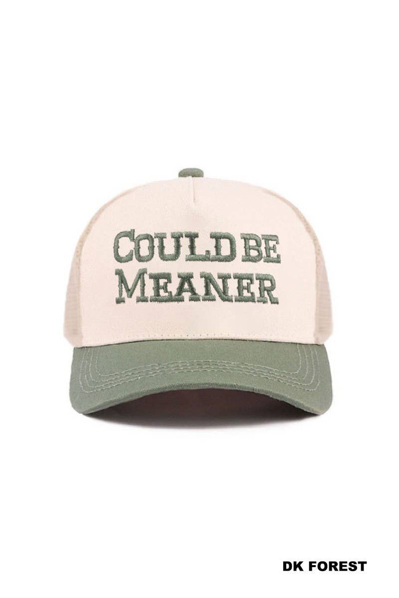 Could Be Meaner Two Tone Mesh Snapback Hat: CAMO / 1(ONE SIZE)