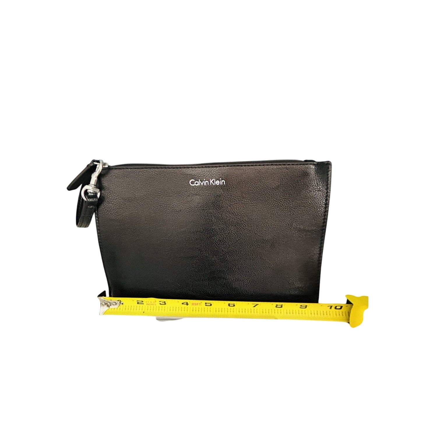 Calvin Klein Solid Black Wristlet Clutch Wedding Prom Vacation Purse Make-up Bag