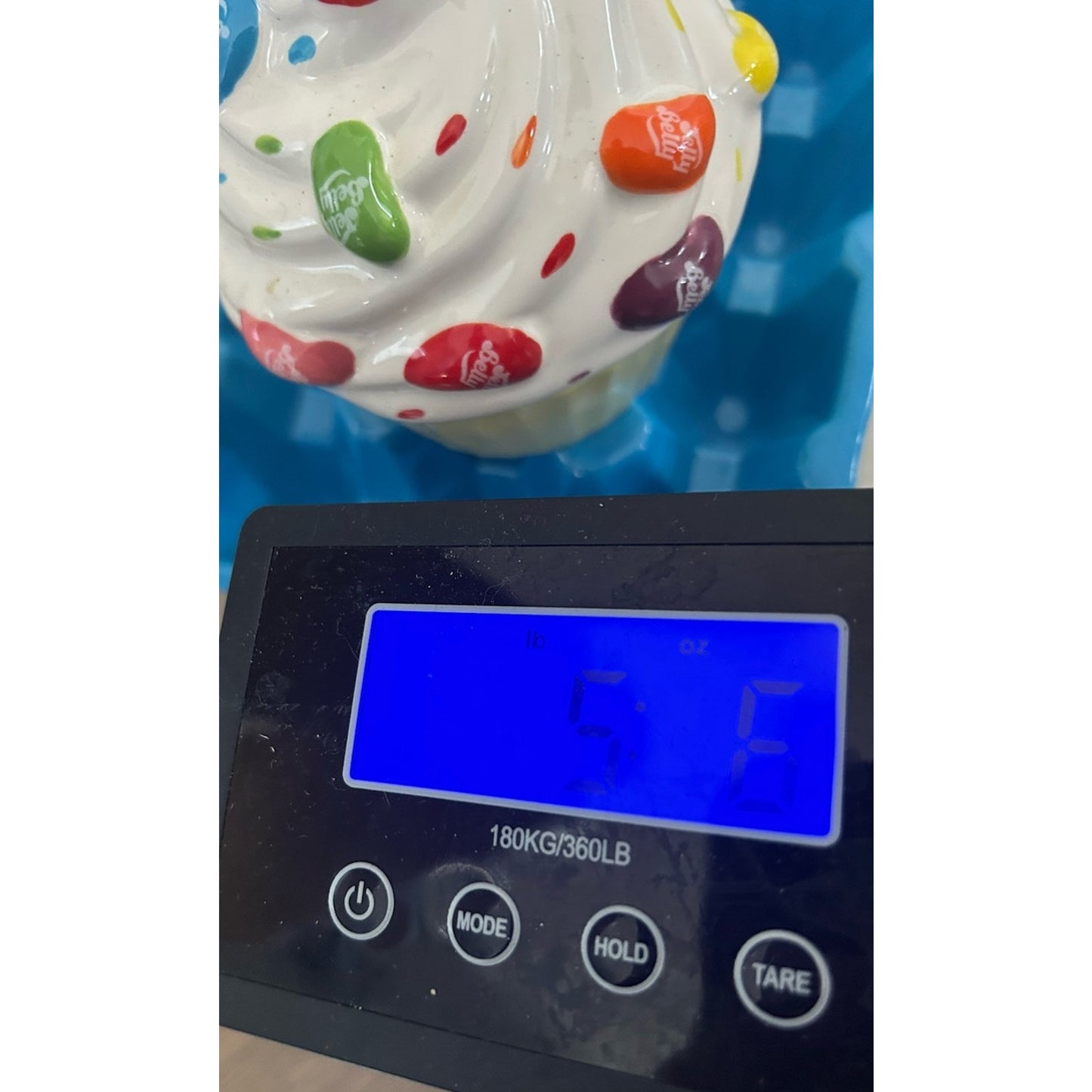 2 Ceramic Blue Egg Crates for Easter Eggs Refrigerator Jelly Belly Cupcake Dish