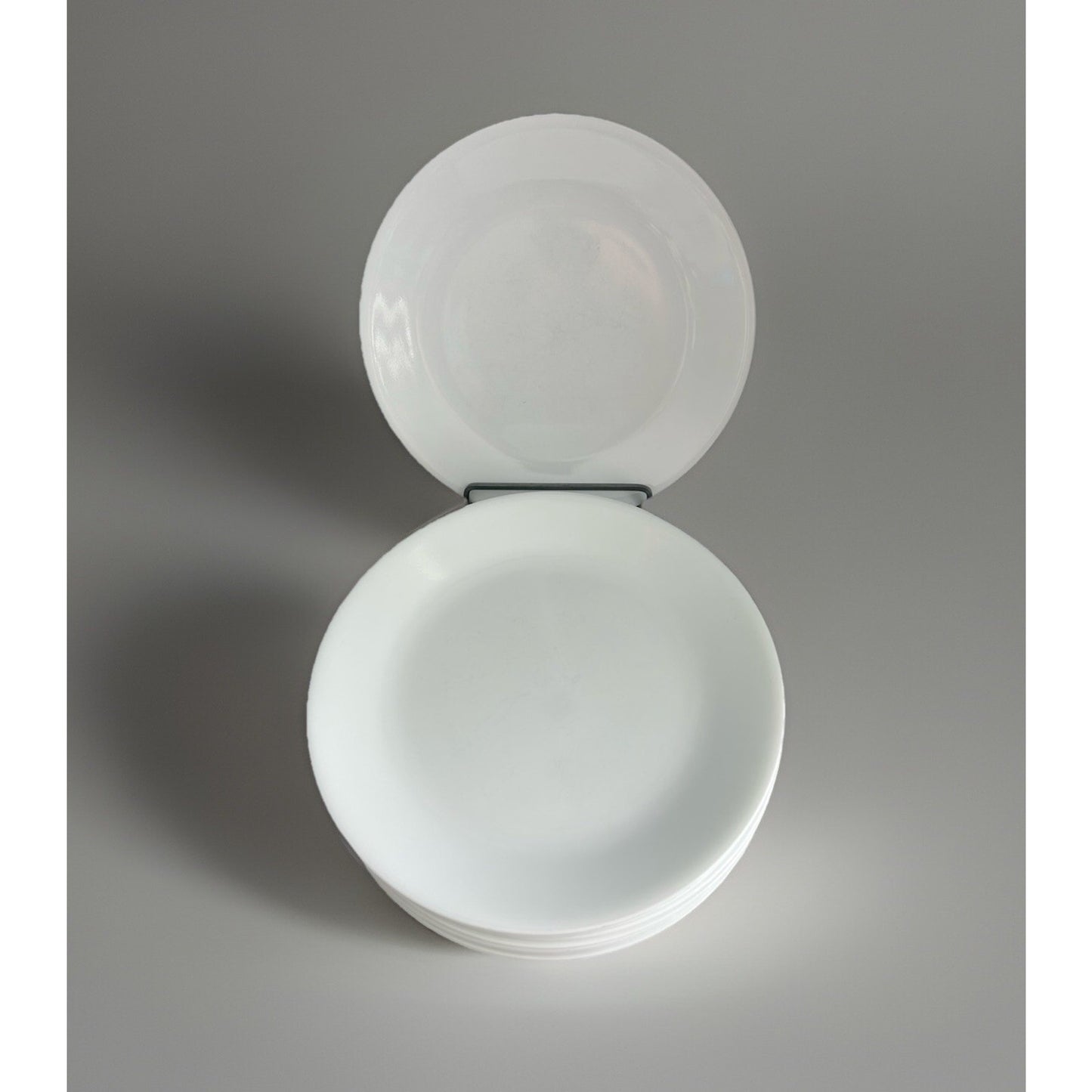 (4) Corelle Winter Frost 10 1/4" Dinner All White Plates Corning