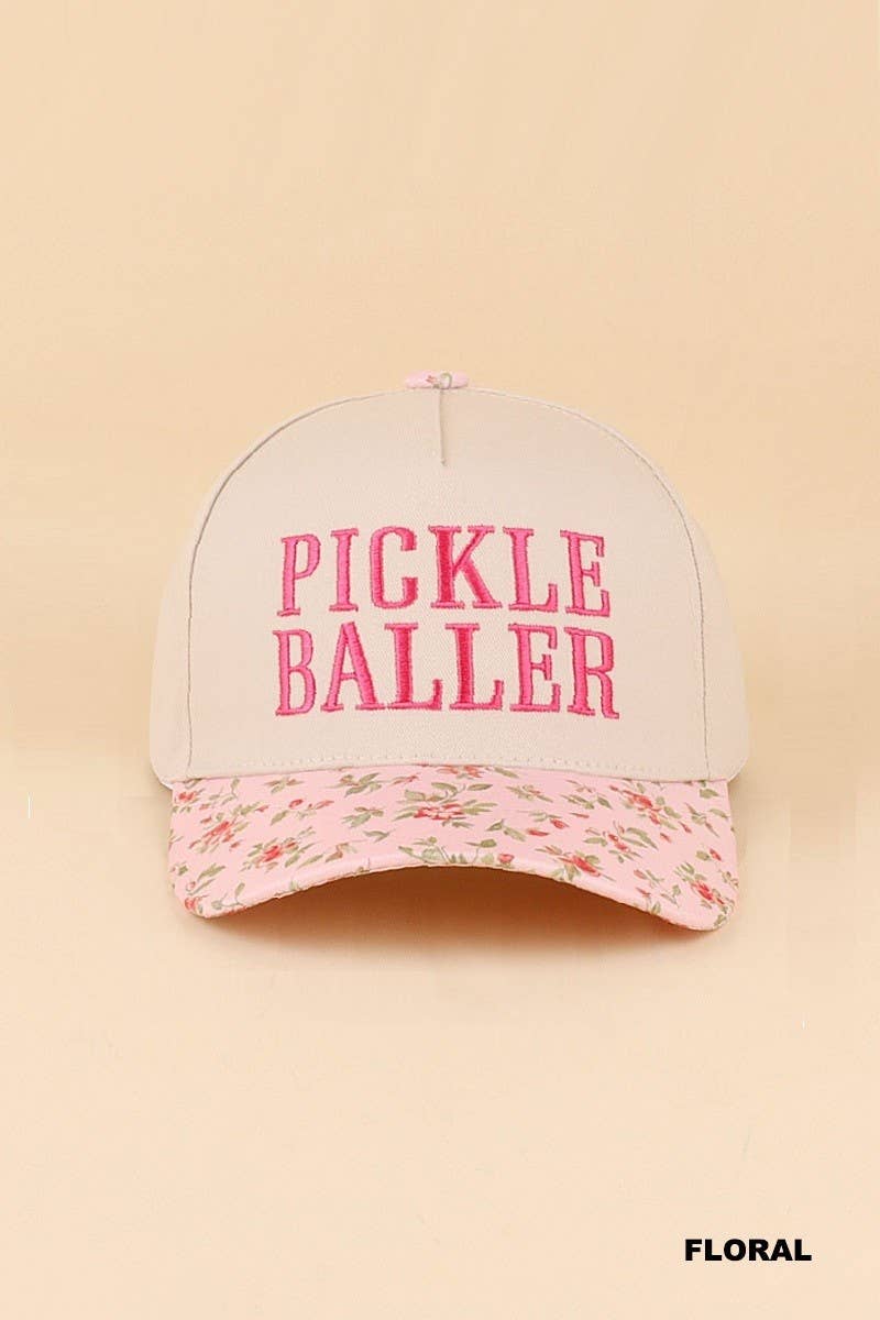 Pickle Baller Two Tone Snapback Hat: FLORAL / 1(ONE SIZE)