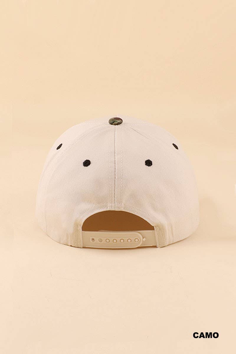 Sometimes Good Mom Say Bad Words Two Tone Snapback Hat: LEOPARD / 1(ONE SIZE)
