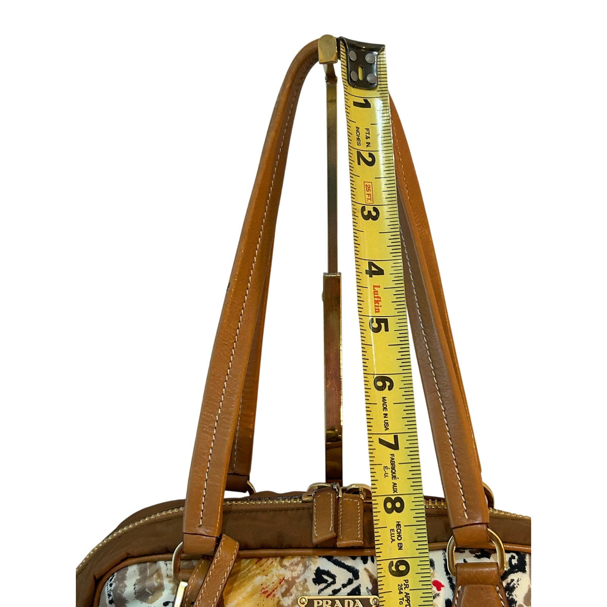 PRADA St. Venez Canapa Vintage Venice Gondola Sketch Print Bauletto Bag Satchel