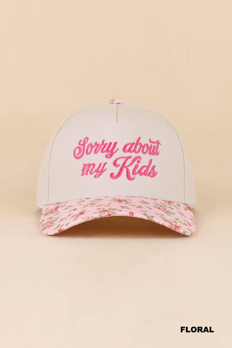 Sorry About My Kids Two Tone Snapback Hat: PAISLEY BLACK / 1(ONE SIZE)