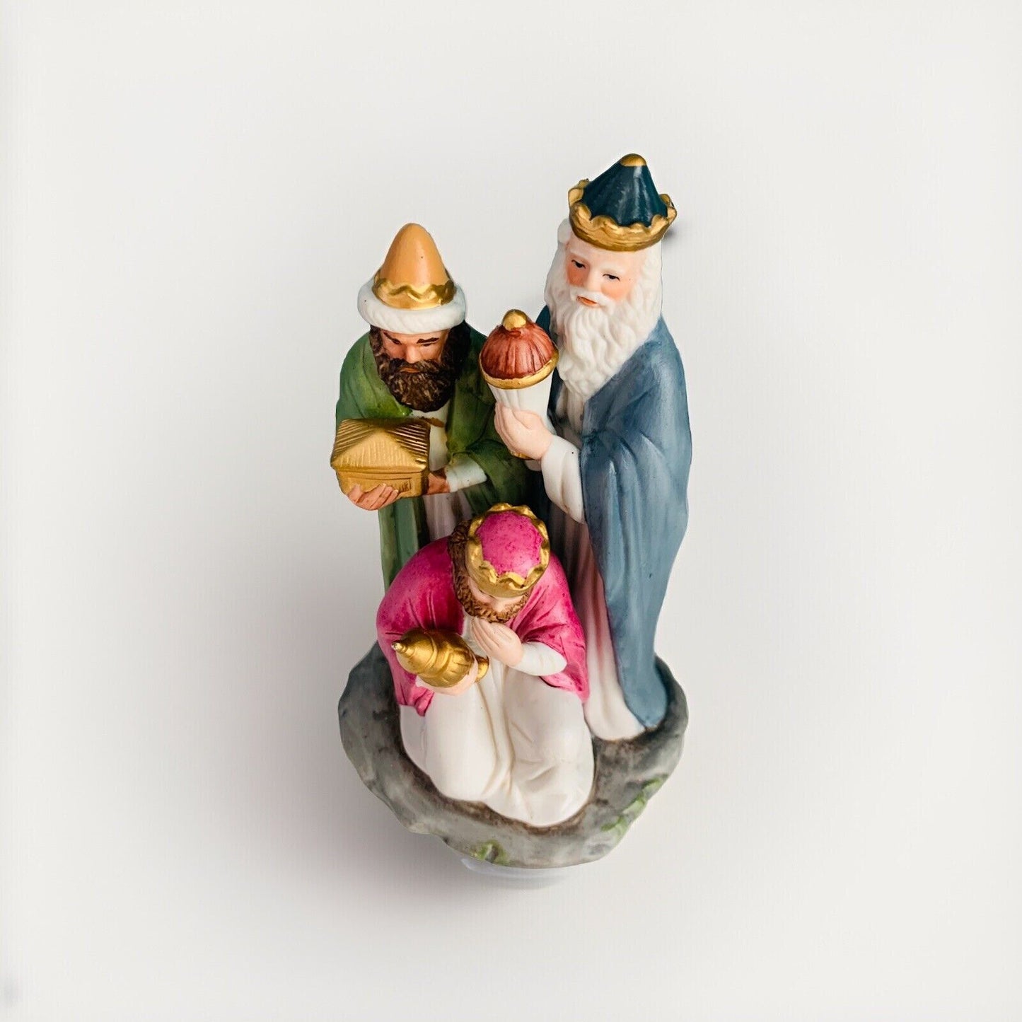 Vintage Nativity 3 Three Wise Men 6 1/2" Figures By HomCo 1995 Christmas