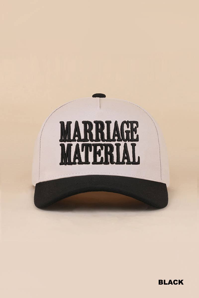 Marriage Material Two Tone Canvas Cotton Cap: LEOPARD / 1(ONE SIZE)