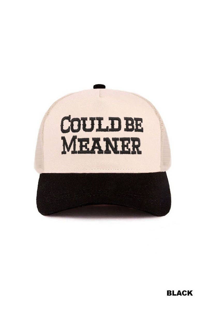 Could Be Meaner Two Tone Mesh Snapback Hat: LEOPARD / 1(ONE SIZE)