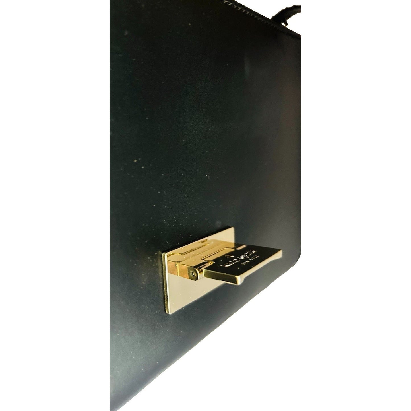Kate Spade Harwood Place Fiona Leather New Square Shoulder Crossbody Black NWT