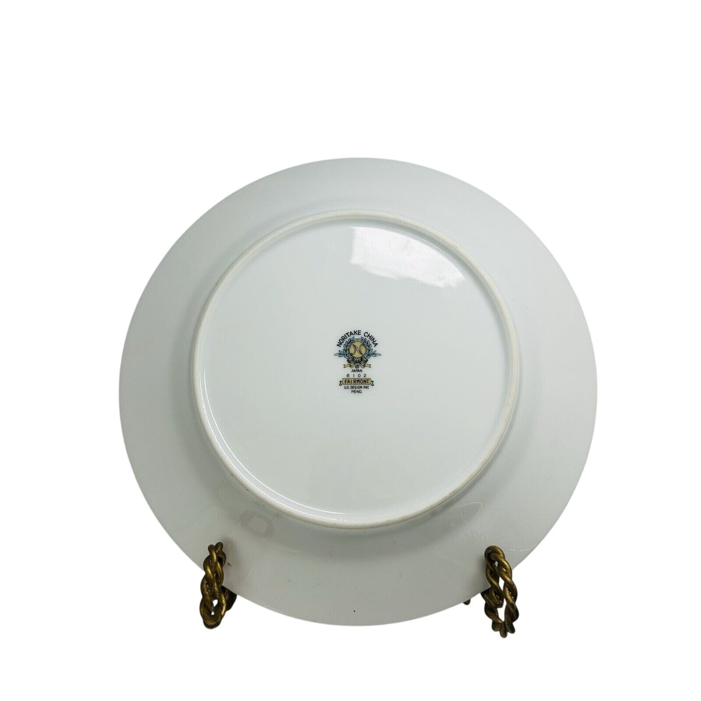 4 Noritake China Fairmont 6102 8 1/4" Salad Plate Platinum Trim New Pink Flowers