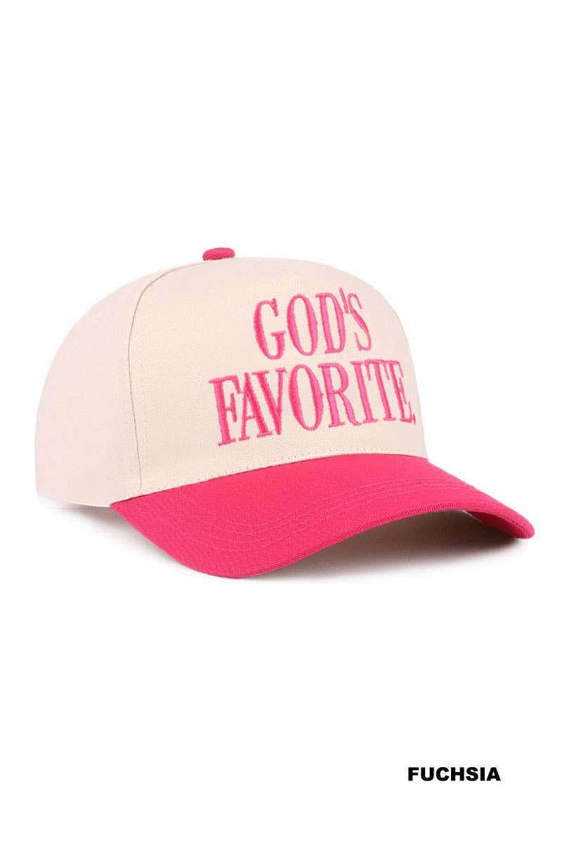 God's Favorite Two Tone Canvas Cotton Cap: FLORAL / 1(ONE SIZE)