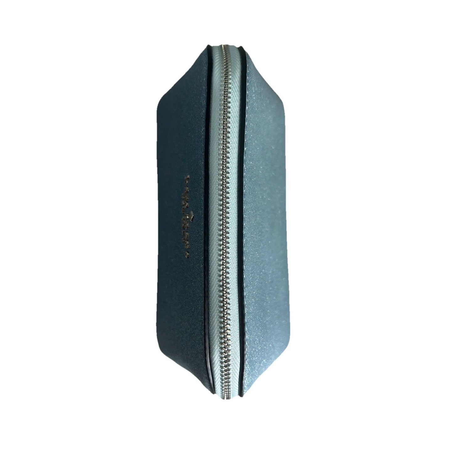 New Kate Spade Blue Tinsel Glitter Cosmetic Bag NWOT Powder Make-up Bathroom