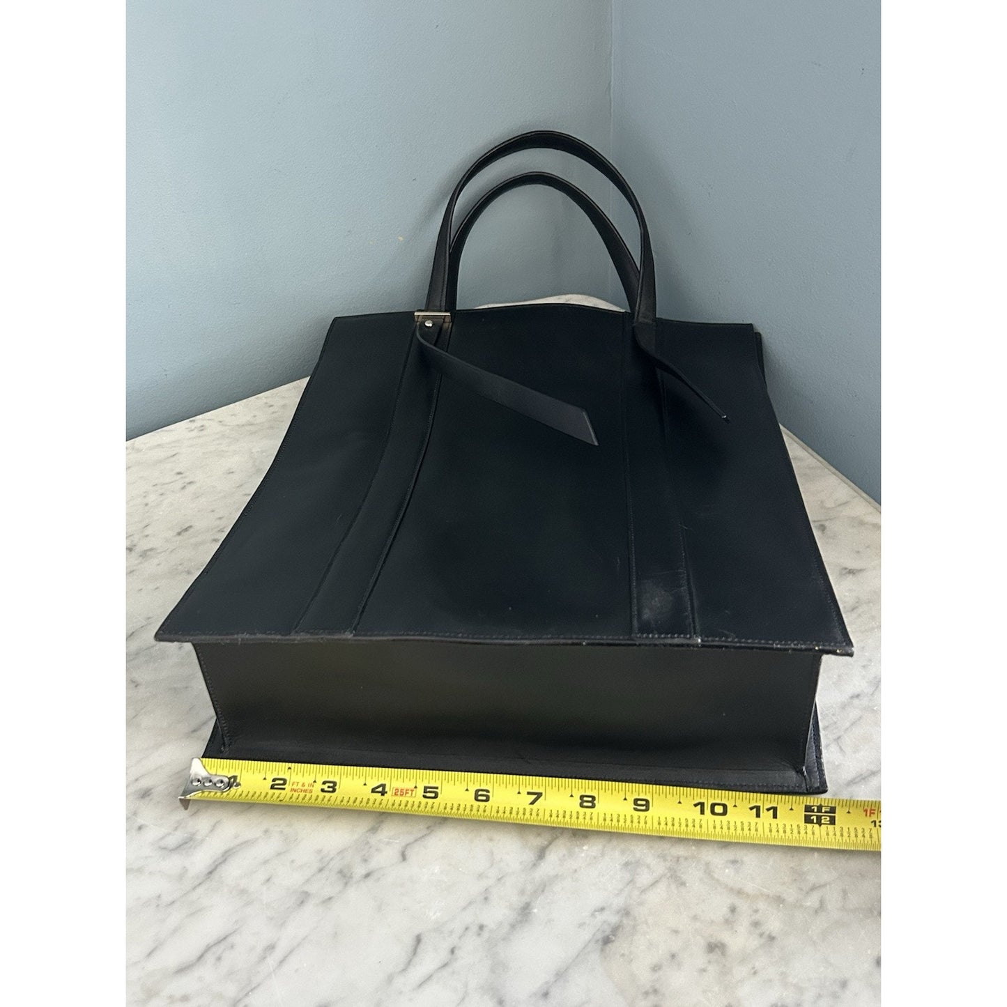 EUC Cole Haan Black Vestry Magazine Leather Tote Bag Handbag