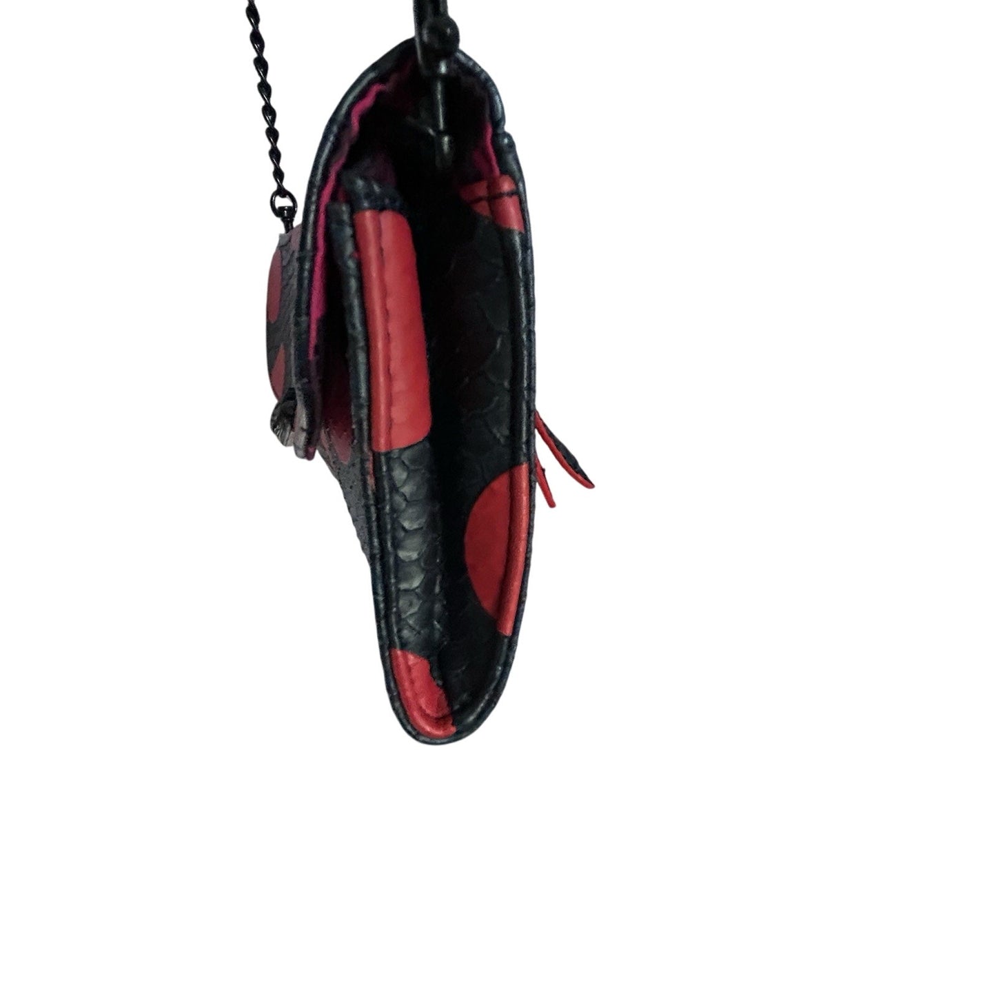 Vera Wang Princess "Born to Rule" Clutch Crossbody Handbag Polka Dots Blue Pink