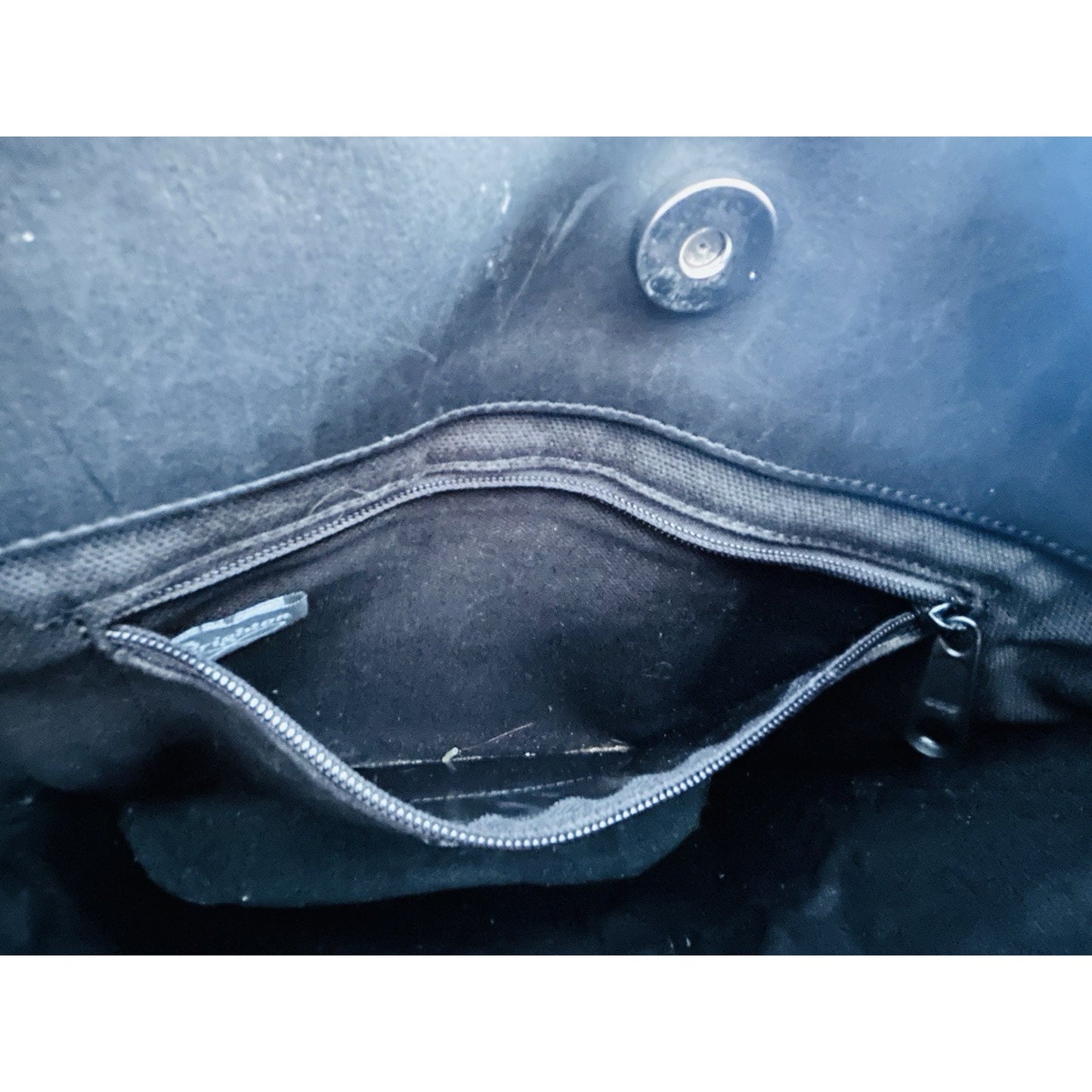 Vintage Brighton Black Leather Caroline Bucket Bag Purse Hearts Brown Croc Tote